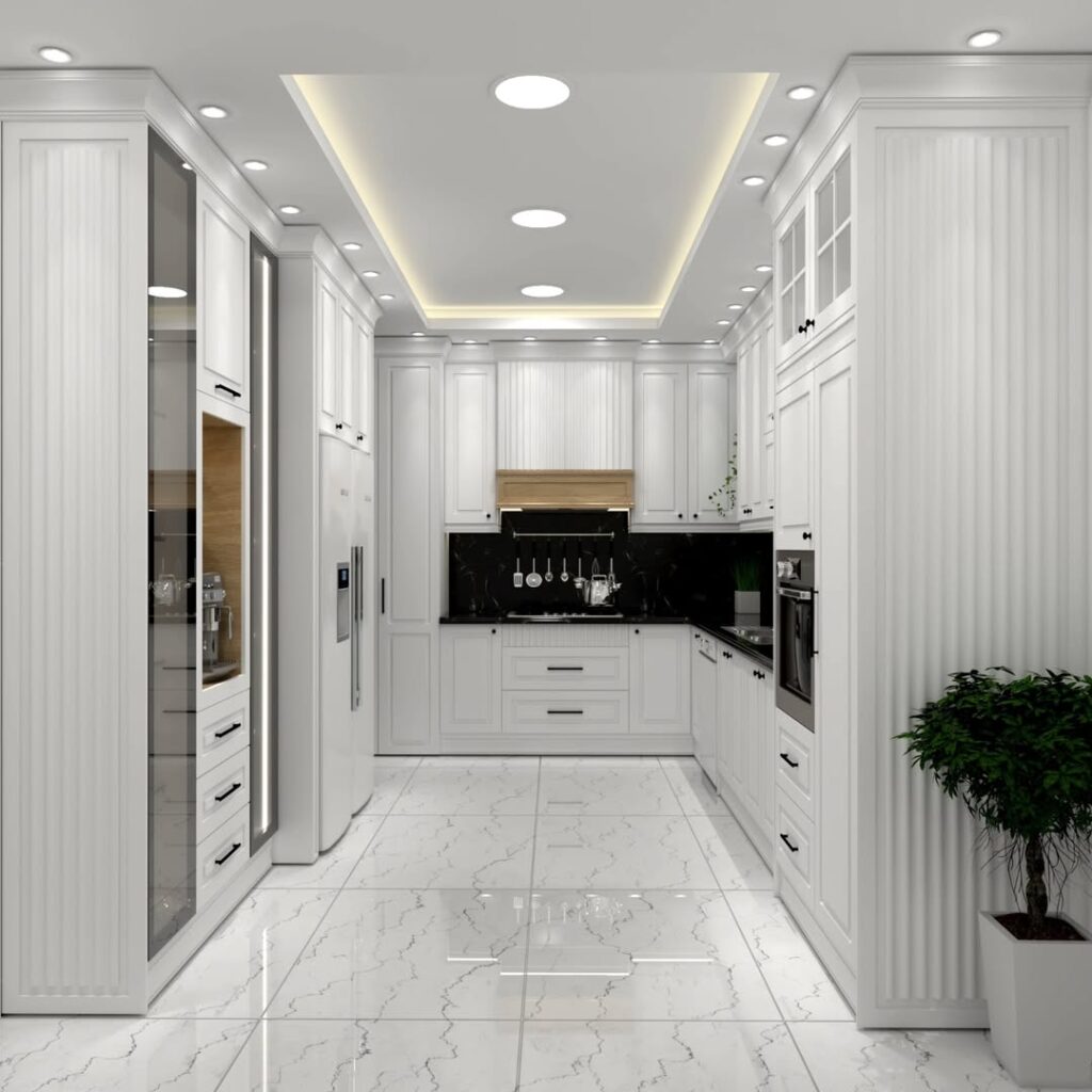 کابینت آشپزخانه نئوکلاسیک پلی اورتان