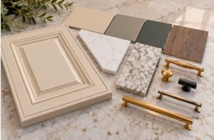 انتخاب نمونه درب انزو، صفحه کابینت، رنگ و دستگیره پیش از سفارش