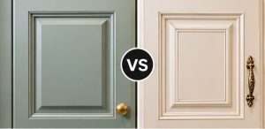 مقایسه ظاهر دربهای قابدار کابینت پلی اورتان و ممبران