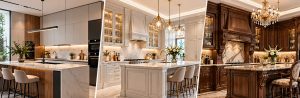 مقایسه سبک کابینت آشپزخانه مدرن، نئوکلاسیک و کلاسیک از نظر طراحی و ظاهر