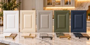 پنج رنگ درب کابینت ممبران شامل سفید، کرم، گریژ، سبز زیتونی و سرمه‌ای